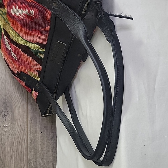 Nena & Co. Floral Tapestry Leather Tote Bag - Picture 5 of 13